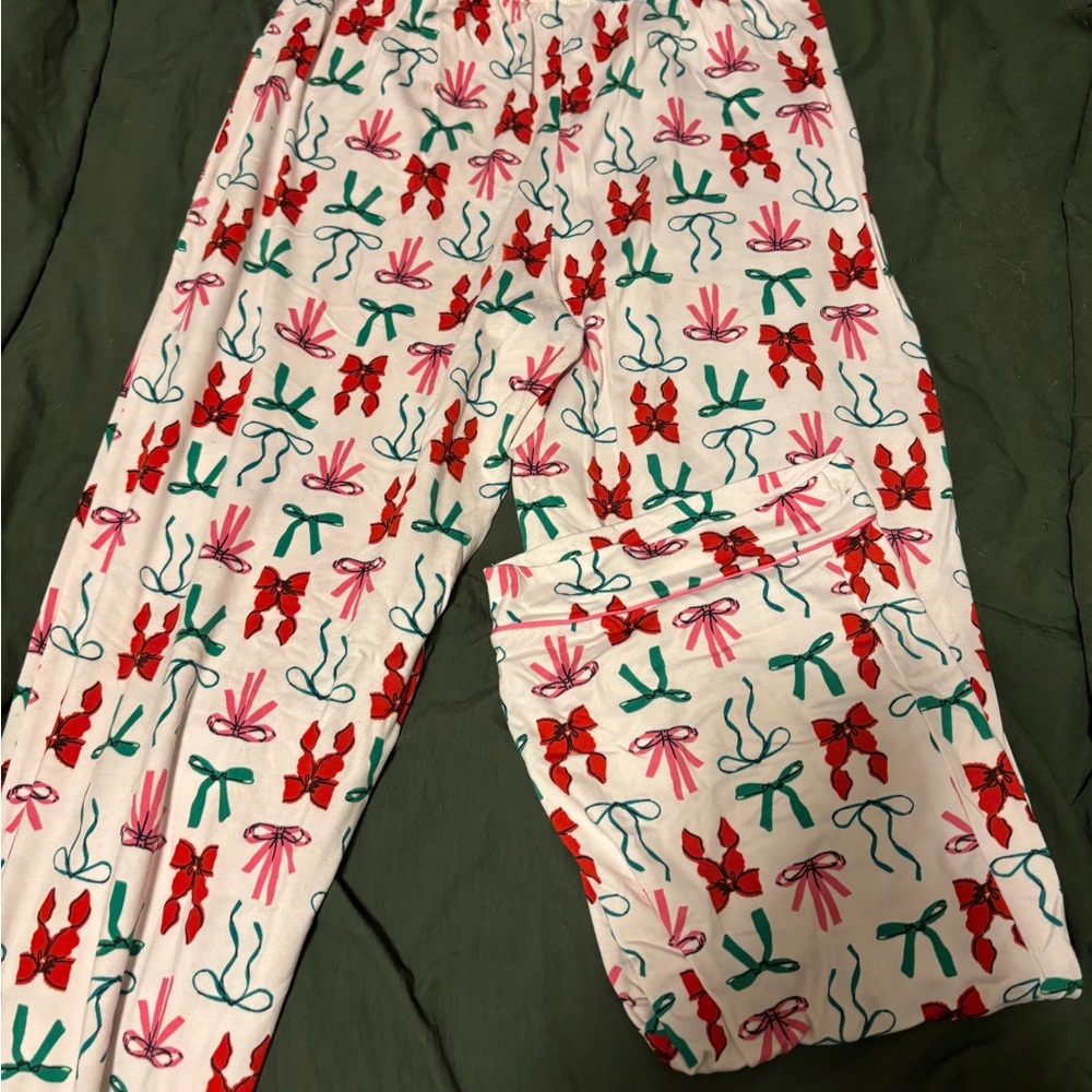 Colorful Bow Print Pajama Pants